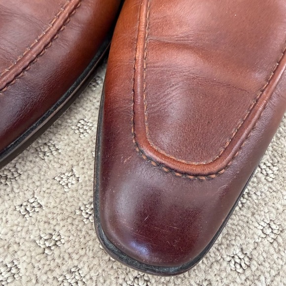 Donald J Pliner Italian Leather Penny Loafers Men‎ US 9.5M Brown Made in Italy main image 6